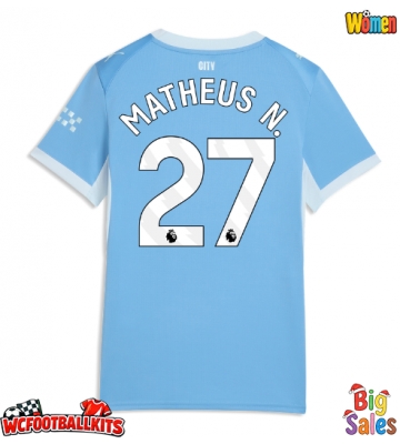 Manchester City Matheus Nunes #27 Replica Home Stadium Shirt for Women 2026-27 Short Sleeve